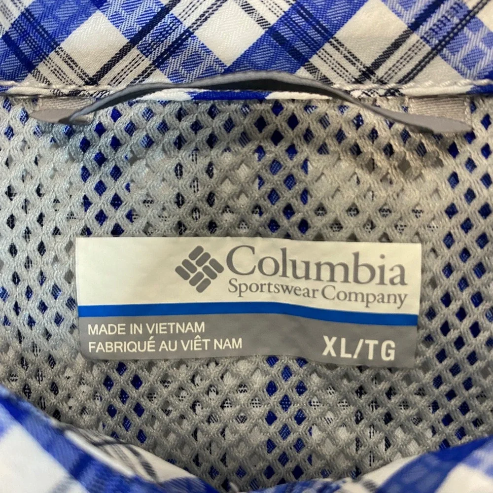 Columbia (Lot of 2) Omni-Shade Plaid Hiking Shirt Mens XL Long Sleeve Button Up
